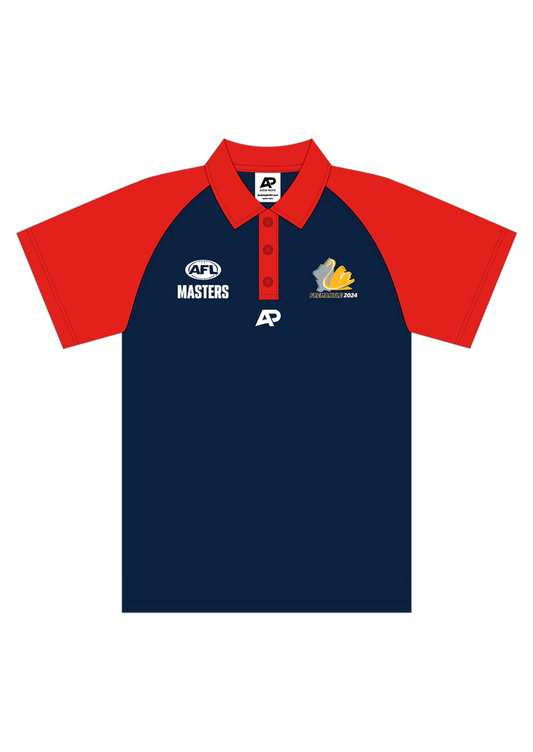Mens Polo Shirt - Navy/Red