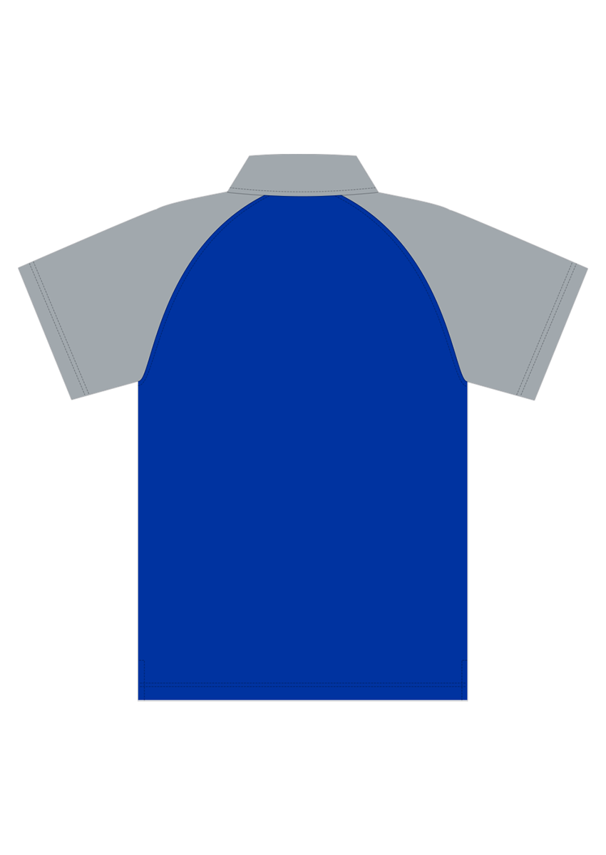 Womens Polo Shirt - Royal/Silver